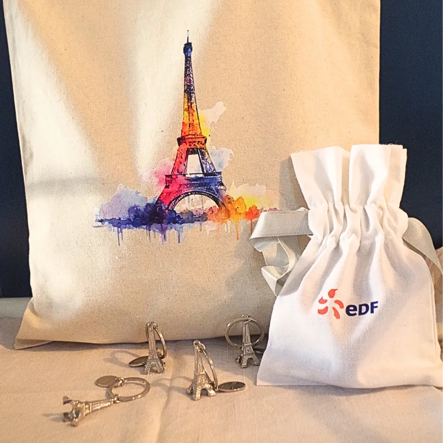 Coffret cadeau pour EDF à l’occasion d’un événement à la Tour Eiffel.