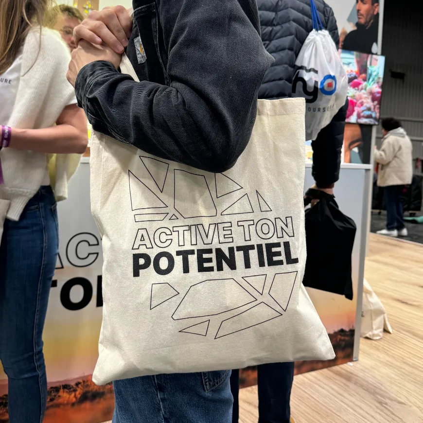 Sérigraphie 1 couleur sur tote bag pour Nutripure.