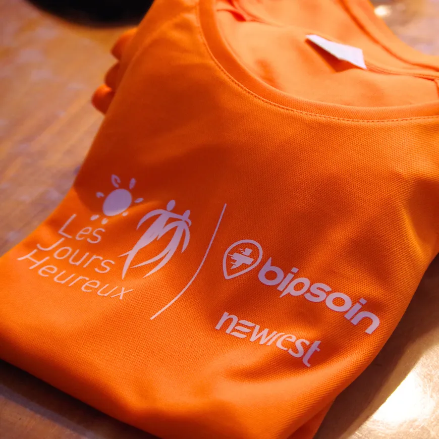 T-shirt de sport réalisé pour Bipsion.