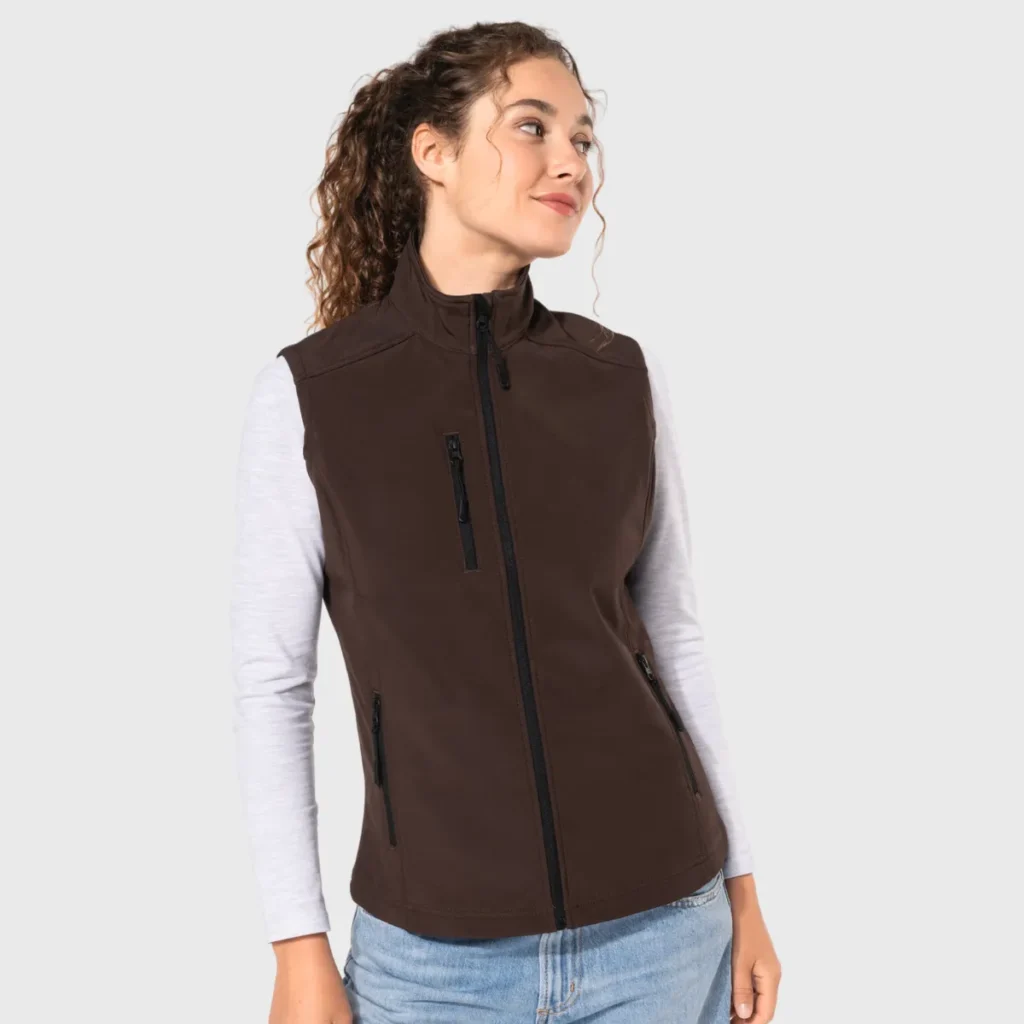 Bodywarmer softshell femme 3 couches KARIBAN K404 face