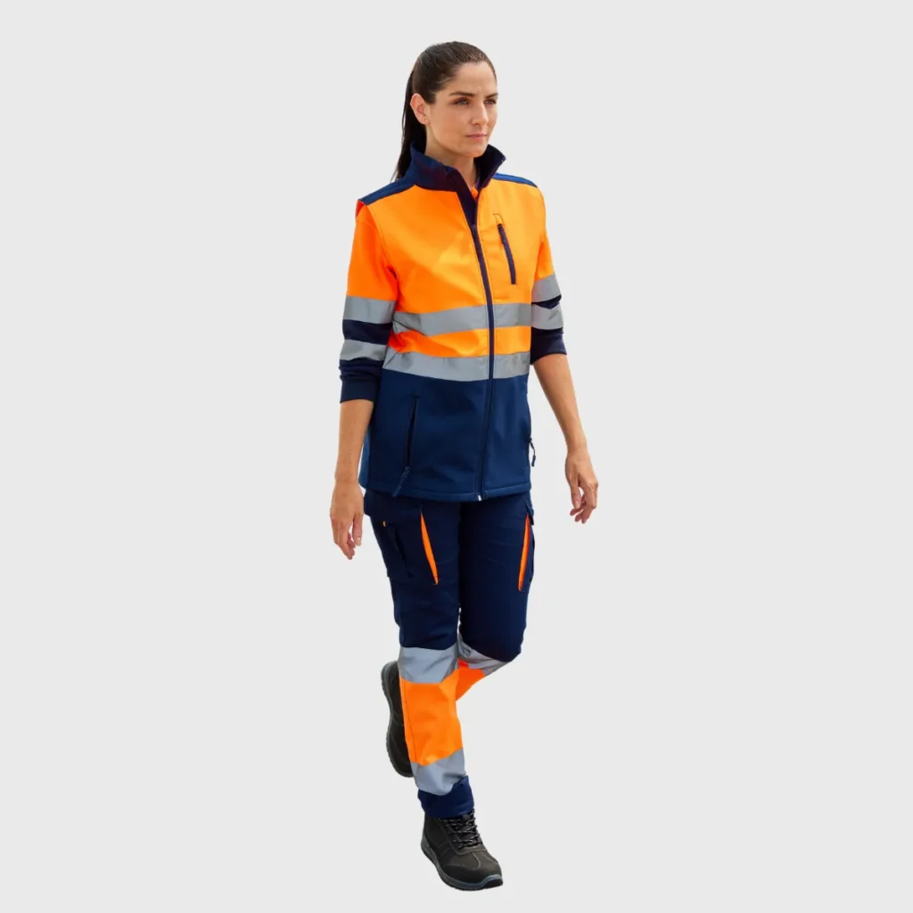 Gilet softshell bicolore haute visibilité VELILLA V35906 - face