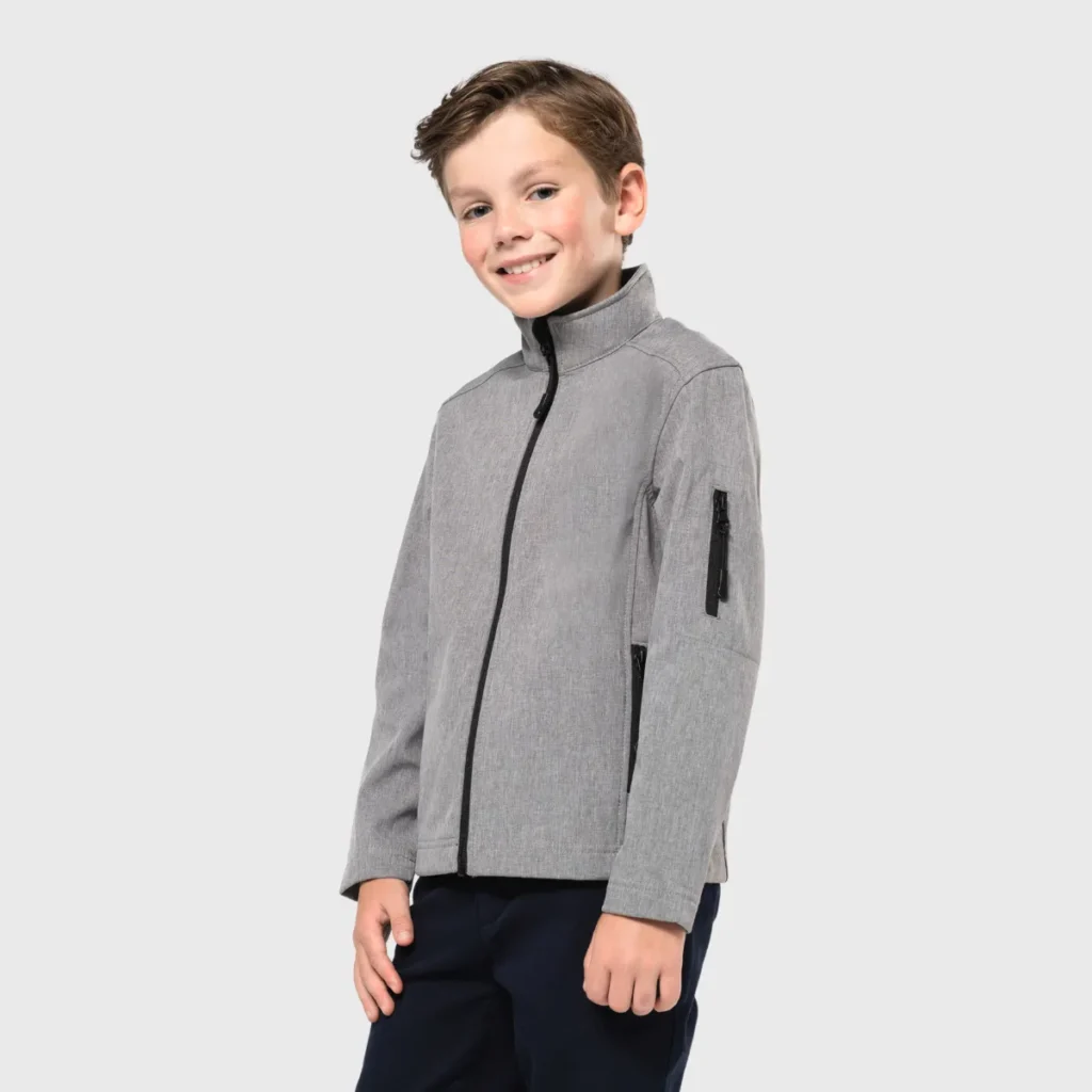 Veste softshell enfant 3 couches KARIBAN K402 - face