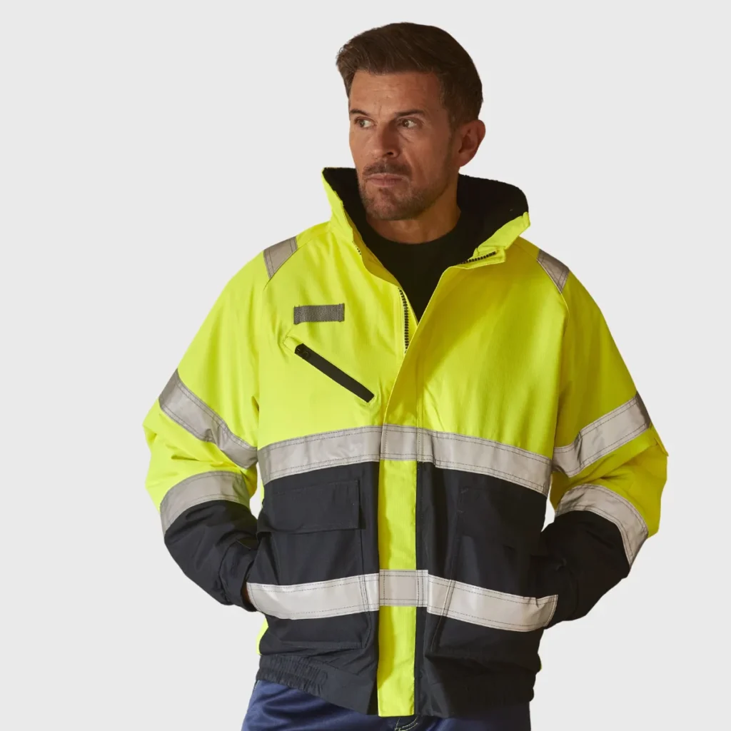 Veste haute visibilité imperméable doublée Sherpa YOKO YK209 - face