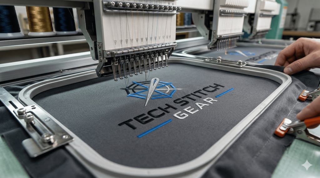 adapter logo et visuel a complexe à la broderie