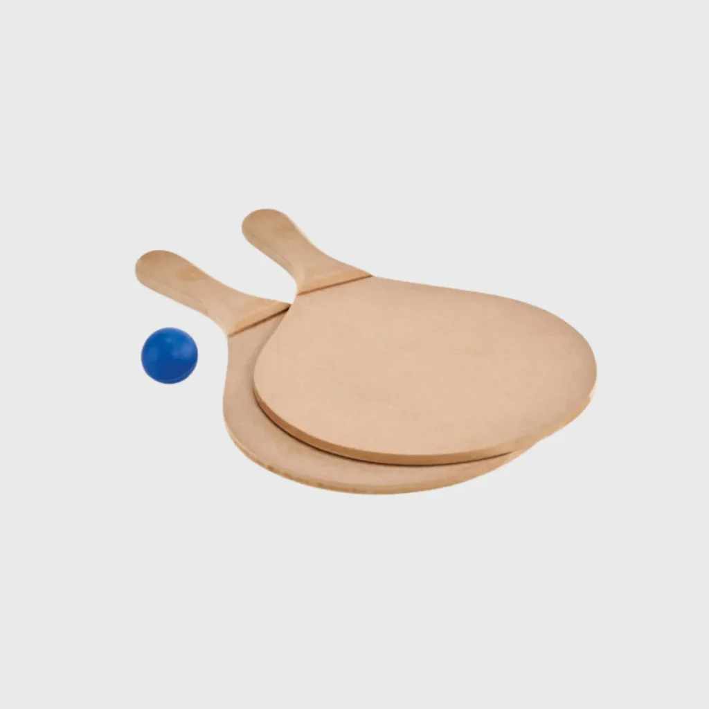 Set de beach tennis en MDF avec cordon coton