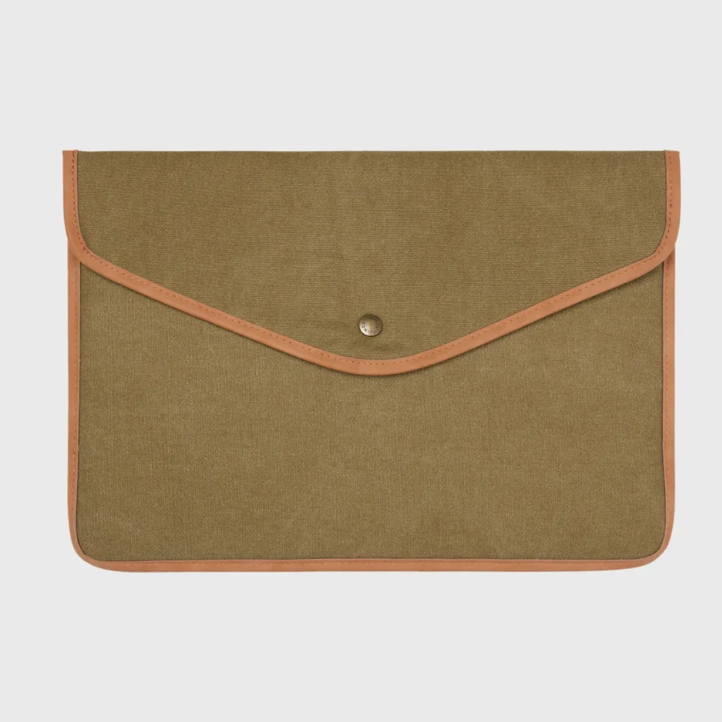Pochette ordinateur 16 pouces toile recyclée GRS — VINGA Bosler