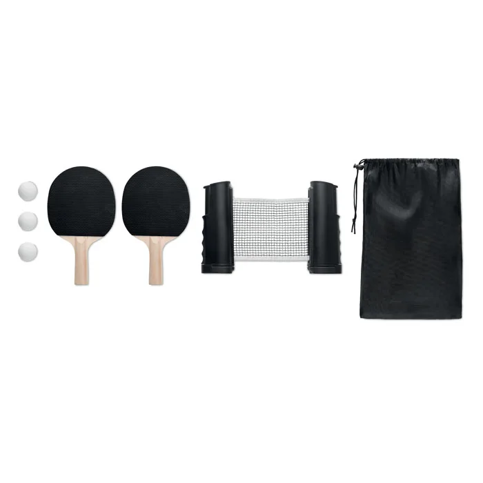 Set de ping pong en bois avec pochette RPET