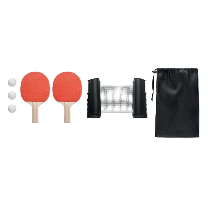 Set de ping pong en bois avec pochette RPET