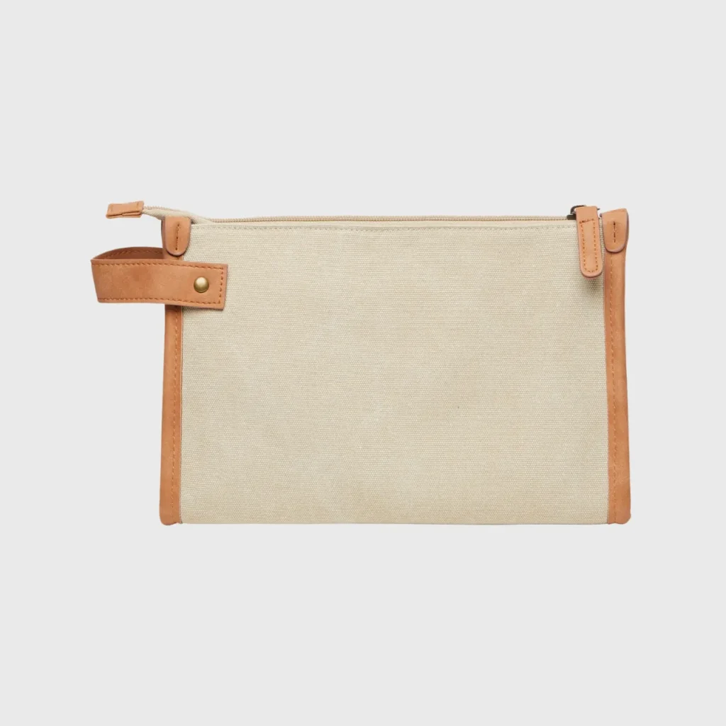Trousse de toilette toile recyclée GRS — VINGA Bosa
