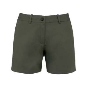 Bermuda chino écoresponsable femme coton bio 235 g/m² — Native Spirit NS739 - Organic Khaki