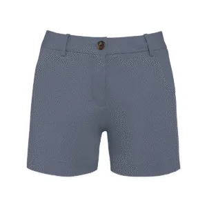 Bermuda chino écoresponsable femme coton bio 235 g/m² — Native Spirit NS739 - Mineral Grey