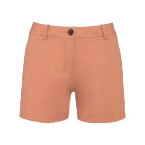 Bermuda chino écoresponsable femme coton bio 235 g/m² — Native Spirit NS739 - Peach