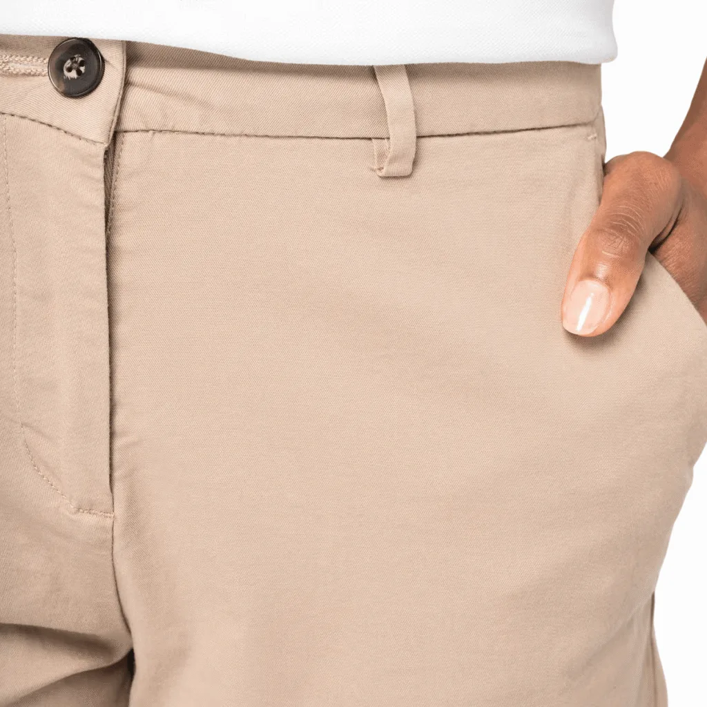 Bermuda chino écoresponsable femme coton bio 200 g/m² — Native Spirit NS739 - vue 2