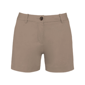 Bermuda chino écoresponsable femme coton bio 235 g/m² — Native Spirit NS739 - Wet Sand