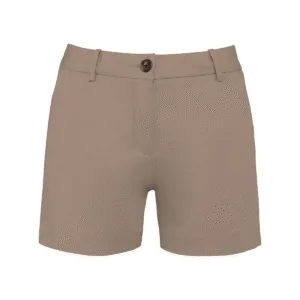 Bermuda chino écoresponsable femme coton bio 235 g/m² — Native Spirit NS739 - Wet Sand