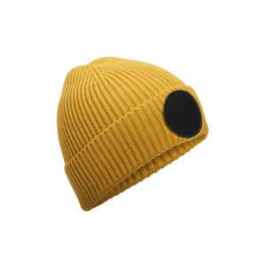 Bonnet à patch rond recyclé — Beechfield BF332R - Mustard/Black