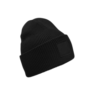 Bonnet à patch carré ton sur ton — Beechfield BF336R - Black