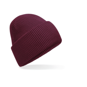 Bonnet à large revers recyclé — Beechfield BF385R - Burgundy