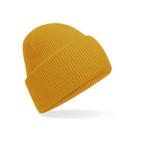 Bonnet à large revers recyclé — Beechfield BF385R - Mustard