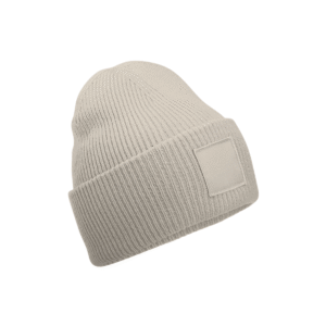 Bonnet à patch carré ton sur ton — Beechfield BF336R - Natural Stone