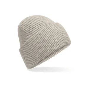 Bonnet à large revers recyclé — Beechfield BF385R - Natural Stone
