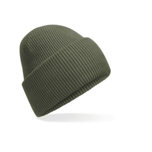 Bonnet à large revers recyclé — Beechfield BF385R - Olive Green