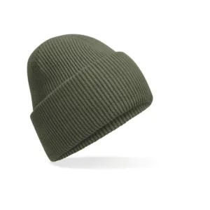 Bonnet à large revers recyclé — Beechfield BF385R - Olive Green