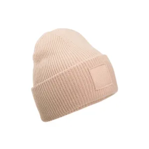 Bonnet à patch carré ton sur ton — Beechfield BF336R - Peach