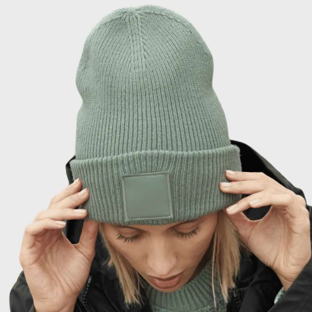 Bonnet à patch carré ton sur ton — Beechfield BF336R