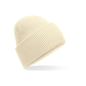 Bonnet à large revers recyclé — Beechfield BF385R - Vanilla