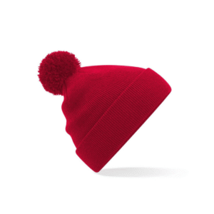 Bonnet pompon enfant acrylique 340 g/m² — Beechfield BF426B - Classic Red