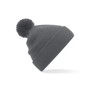 Bonnet pompon enfant acrylique 340 g/m² — Beechfield BF426B - Graphite Grey