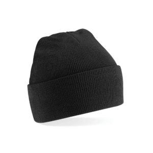Bonnet enfant acrylique avec rabat — Beechfield BF45B - Black