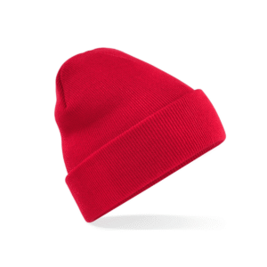 Bonnet enfant acrylique avec rabat — Beechfield BF45B - Classic Red