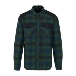 Chemise à carreaux avec poches homme — WK. DESIGNED TO WORK WK520 - Forest Green / Navy Checked / Black