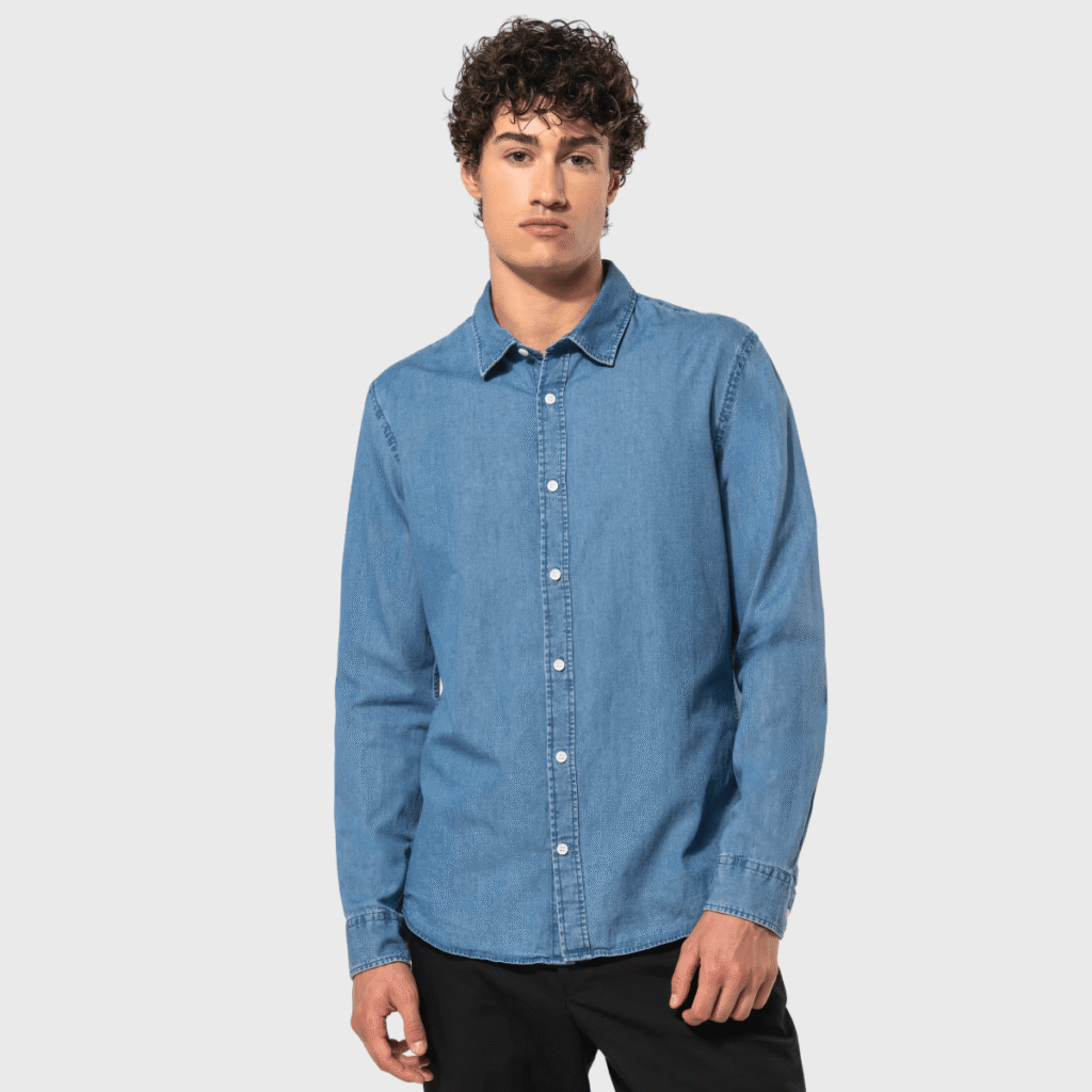 Chemise denim homme coton délavé 295 g — Kariban K512