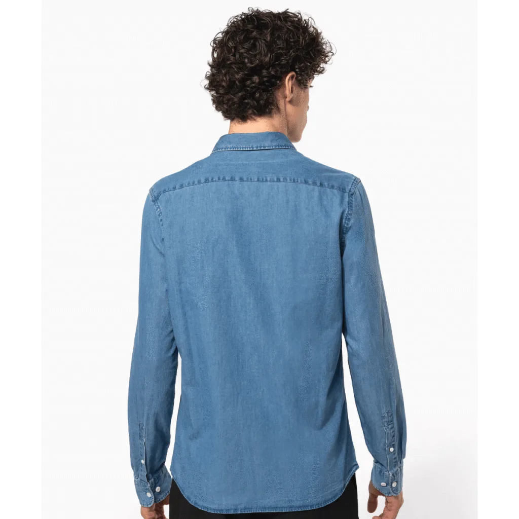 Chemise denim homme coton délavé 295 g — Kariban K512 - vue 1
