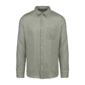 Chemise homme en lin coupe droite — Spasso SP504 - Almond Green