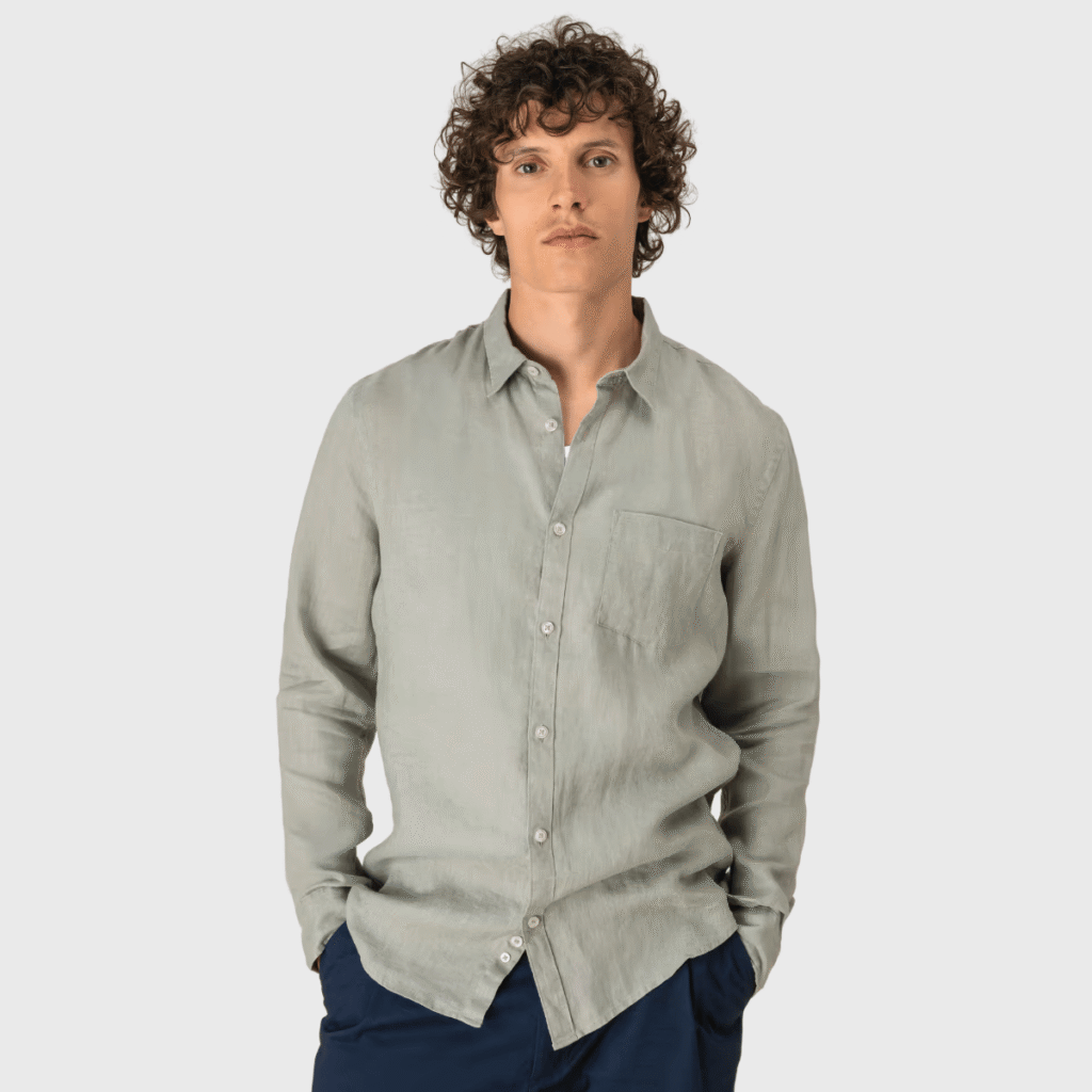 Chemise homme en lin coupe droite — Spasso SP504