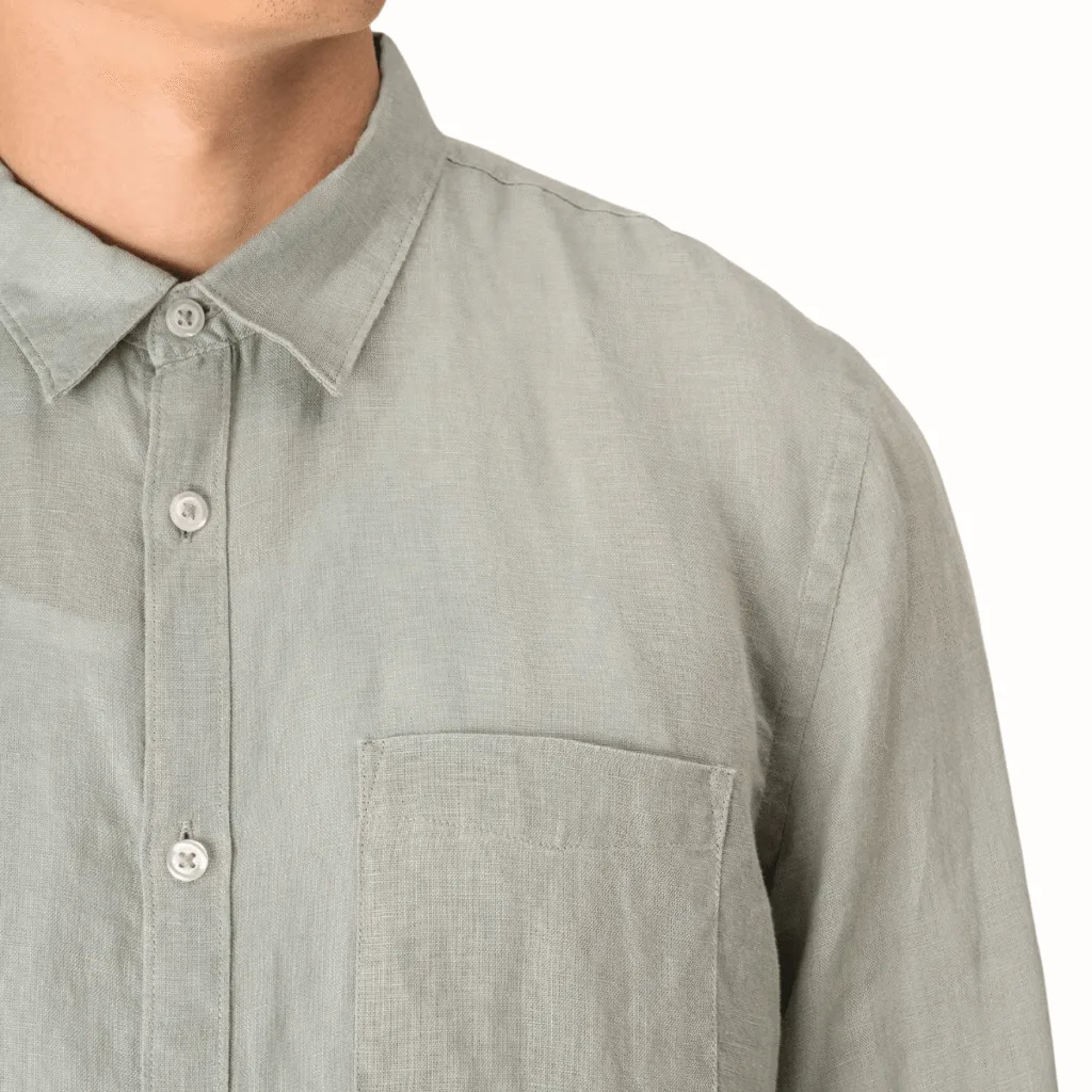 Chemise homme en lin coupe droite — Spasso SP504 - vue 2