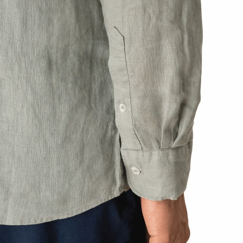 Chemise homme en lin coupe droite — Spasso SP504 - vue 3