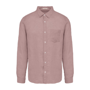 Chemise homme en lin coupe droite — Spasso SP504 - Petal Rose