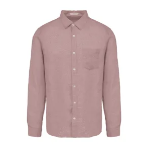 Chemise homme en lin coupe droite — Spasso SP504 - Petal Rose