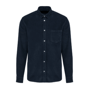 Chemise velours côtelé homme coton 150 g/m² — Kariban K599 - Washed dark navy