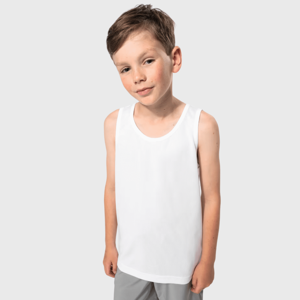 Débardeur de sport enfant polyester birdseye — Proact PA440