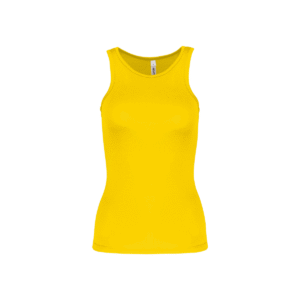 Débardeur de sport femme dos nageur polyester — Proact PA442 - True Yellow
