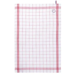Essuie-verres à carreaux Origine France Garantie — Kariban K136 - Red
