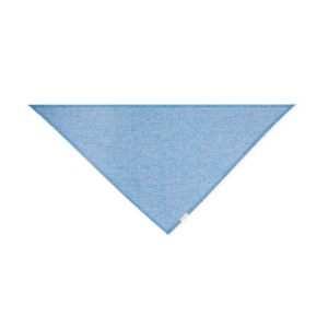 Foulard bandana triangulaire coton recyclé — Romin - Bleu