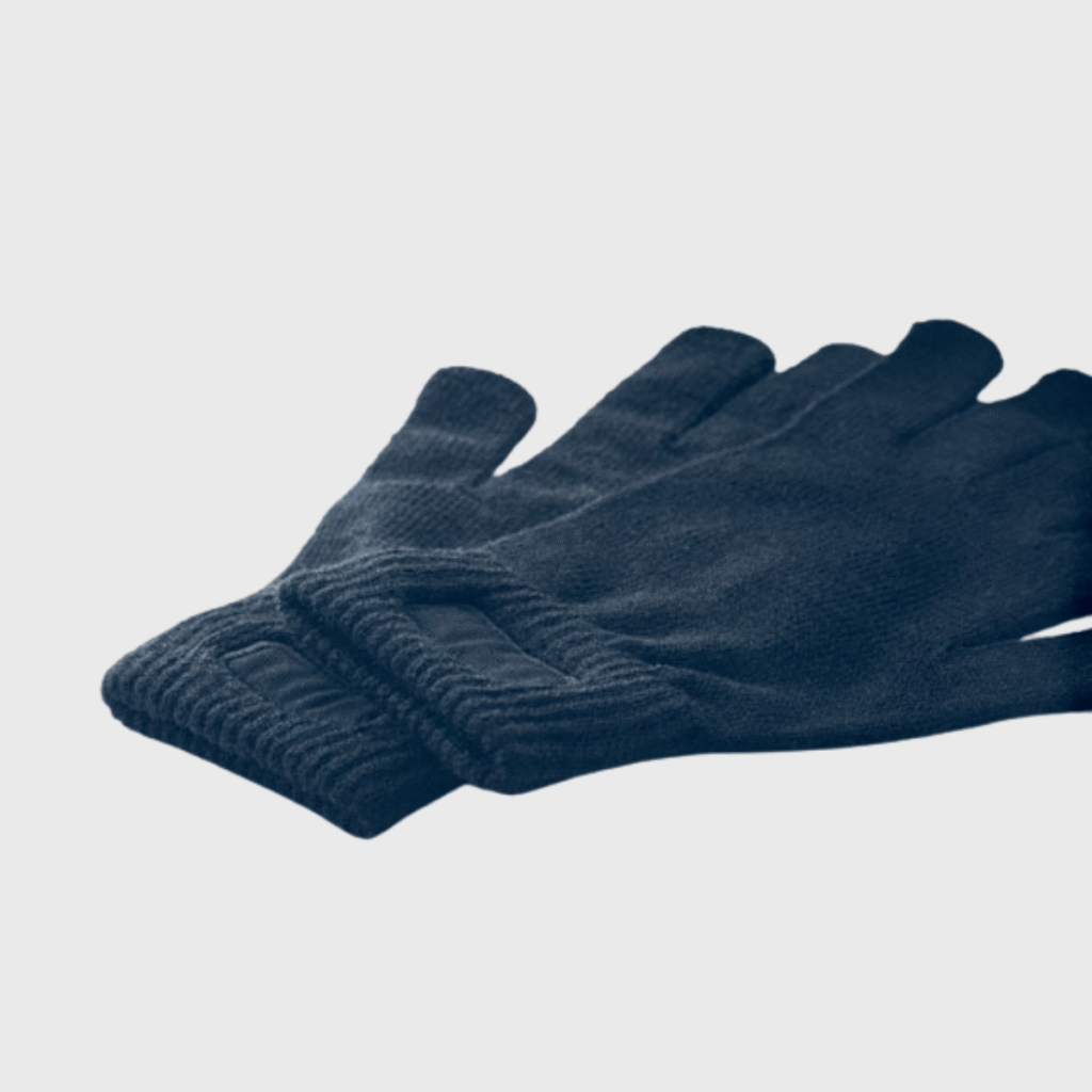 Gants tricotés polyester recyclé avec patch