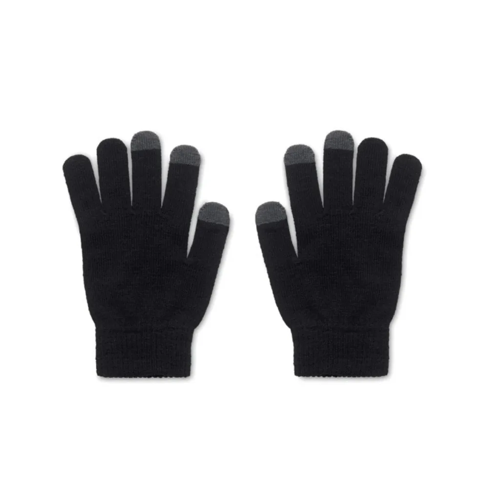 Gants tactiles polyester recyclé étiquette liège